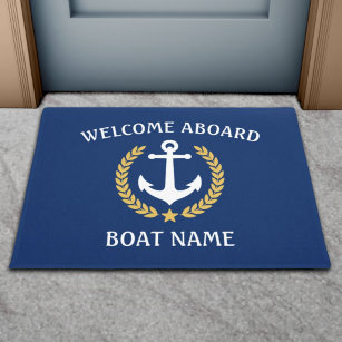 Lake Life Oars Doormat, Waves Oars Summer Lake House Door Mat