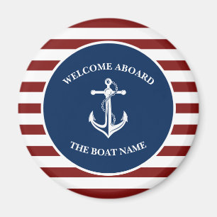 Your Boat Name Anchor Magnet