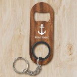 Your Boat Name Anchor On Wood Keychain Bottle Opener at Zazzle