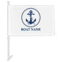 Your Boat Name Anchor & Rope Flag
