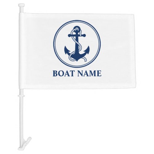 Your Boat Name Anchor  Rope Flag