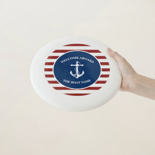 Your Boat Name Anchor Wham-O Frisbee