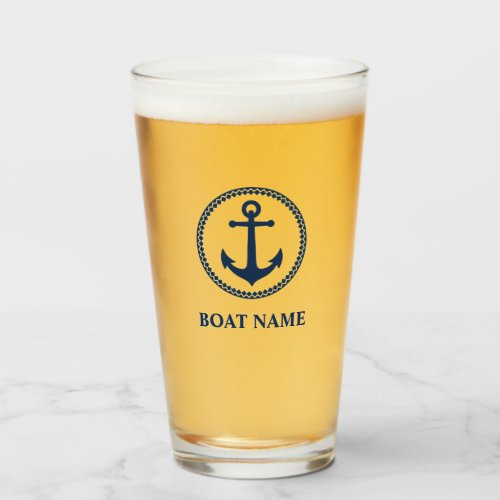 Your Boat Name Blue Sea Anchor sa0a Glass