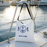 Your Boat Name Cross Body Tote Seahorse Anchor<br><div class="desc">Your Boat Name Cross Body Tote Seahorse Anchor</div>