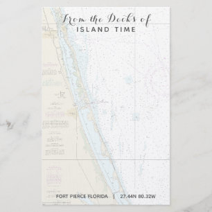 Your Boat Name From the Decks of Fort Pierce FL Stationery