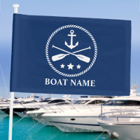 Your Boat Name Nautical Anchor & Oars Boat or
