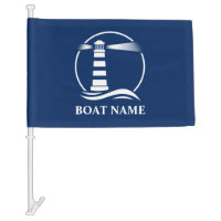 Life is Better On the Boat Name, Navy Car Flag