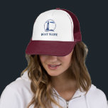 Your Boat Name Nautical Classic Lighthouse Trucker Hat<br><div class="desc">Your Boat Name Nautical Lighthouse Hat.</div>