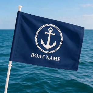 Your Boat Name Sea Anchor Flag