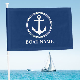 Your Boat Name Sea Anchor Flag