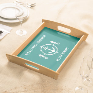 Your Boat Name Seahorse Anchor Tray ai0b