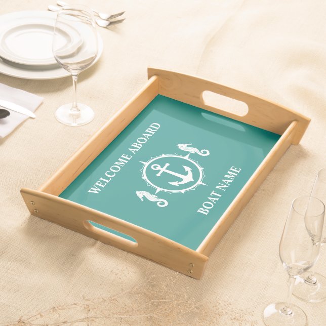 Your Boat Name Seahorse Anchor Tray ai0b (Front)