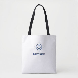 Your Boat Name Tote Compass Anchor sh0d Bag