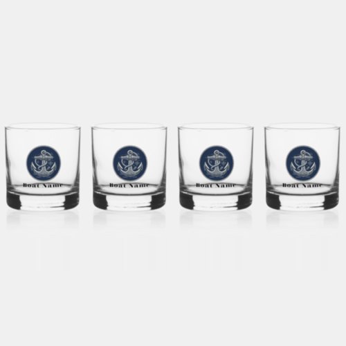 Your Boat Name Viking_inspired Anchor Whiskey Glass