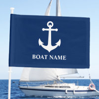 Your Boat Name & Vintage Nautical Anchor Boat or