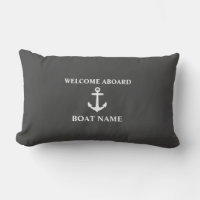 Your Boat Name Welcome Aboard Anchor Gray