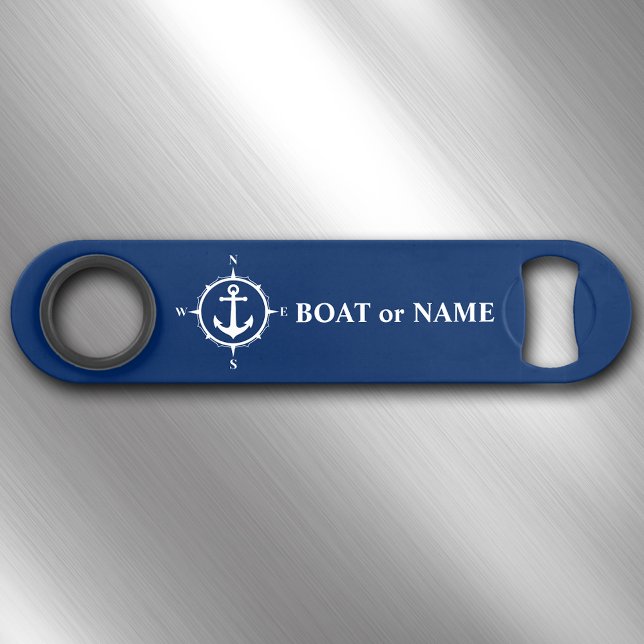Your Boat or Name Nautical Compass Anchor Navy Bar Key (Creator Uploaded)