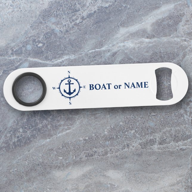 Your Boat or Name Nautical Compass Anchor White Bar Key (Creator Uploaded)