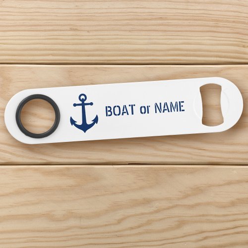 Your Boat or Name Nautical Vintage Anchor White Bar Key