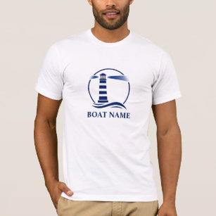 Your Boat or Name with Nautical Lighthouse T-Shirt