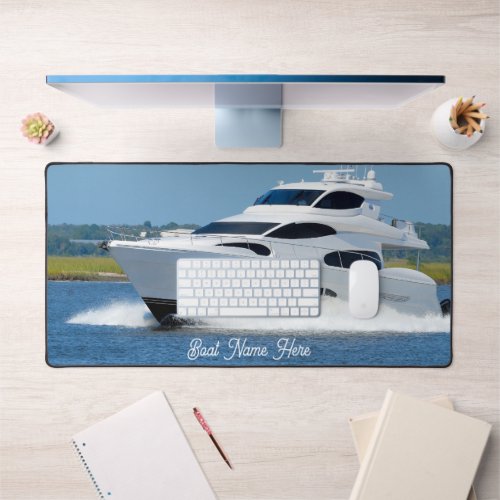 Your Boat Photo  Name Desk Mat