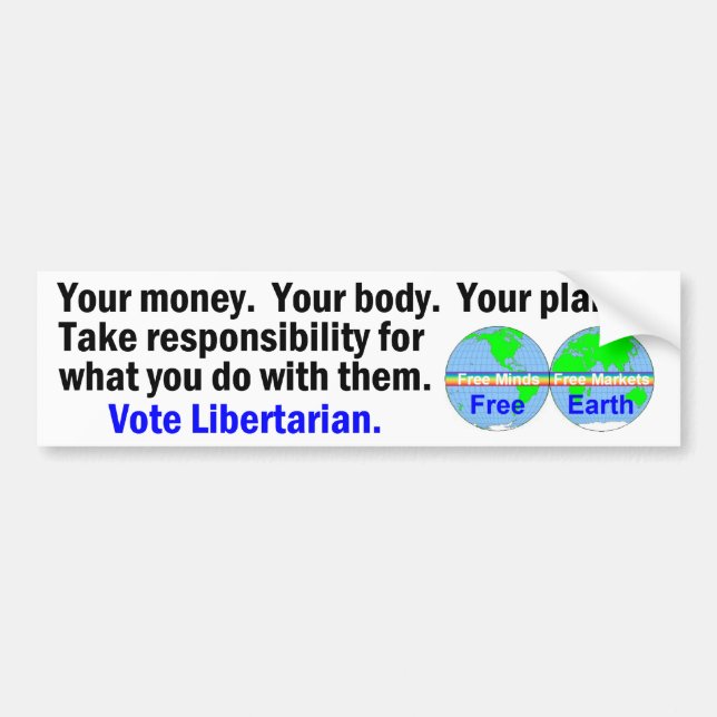 Your Body Money Planet Bumper Sticker (Front)