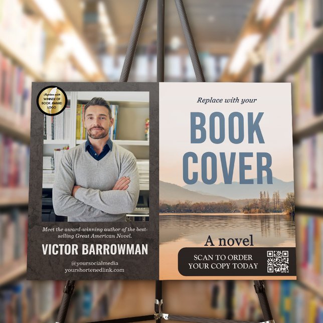 Your Book Cover Author Book Launch QR Code Foam Board (Creator Uploaded)