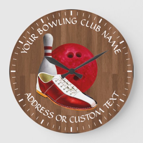 Your Bowling Club Name Bowling Club Owner Large Clock
