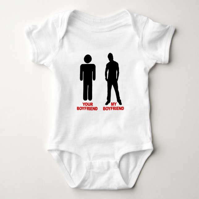 Your Boyfriend. My boyfriend. Baby Bodysuit (Front)