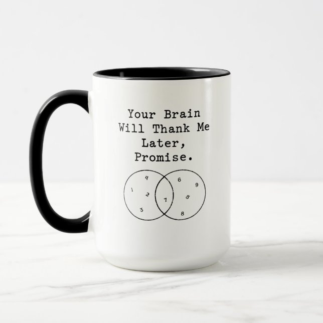 Your Brain Will Thank Me Later Math Teacher Mug (Left)
