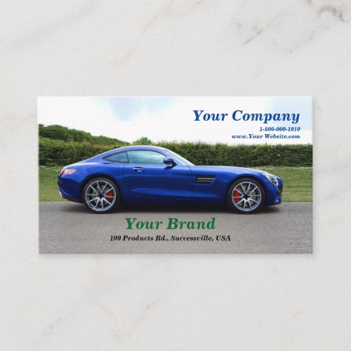 Your Brand Blue Car Business Card