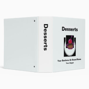 Your Brand Name Desserts 3 Ring Binder