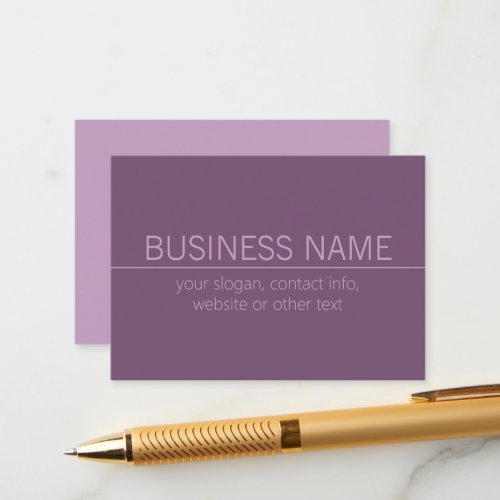 Your Brand or Business Name Modern Purple Mauve  Enclosure Card