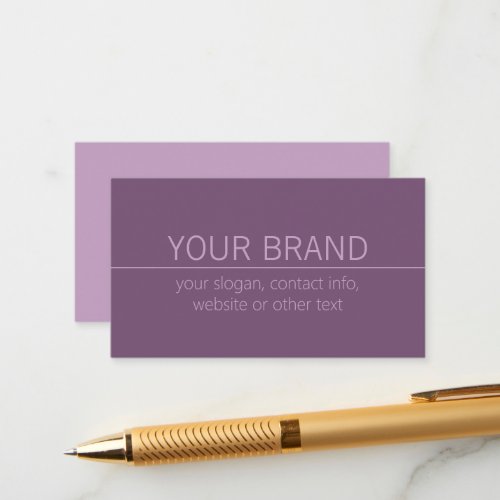 Your Brand or Business Name Modern Purple Mauve  Enclosure Card