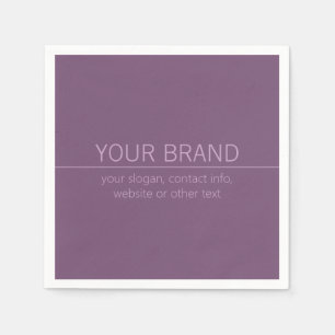 Your Brand or Business Name Modern Purple Mauve Napkins