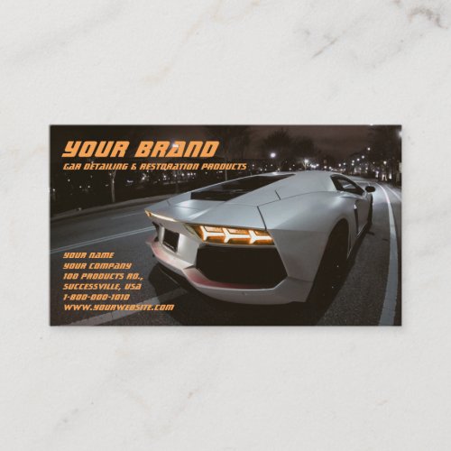 Your Brand White Car Business Card