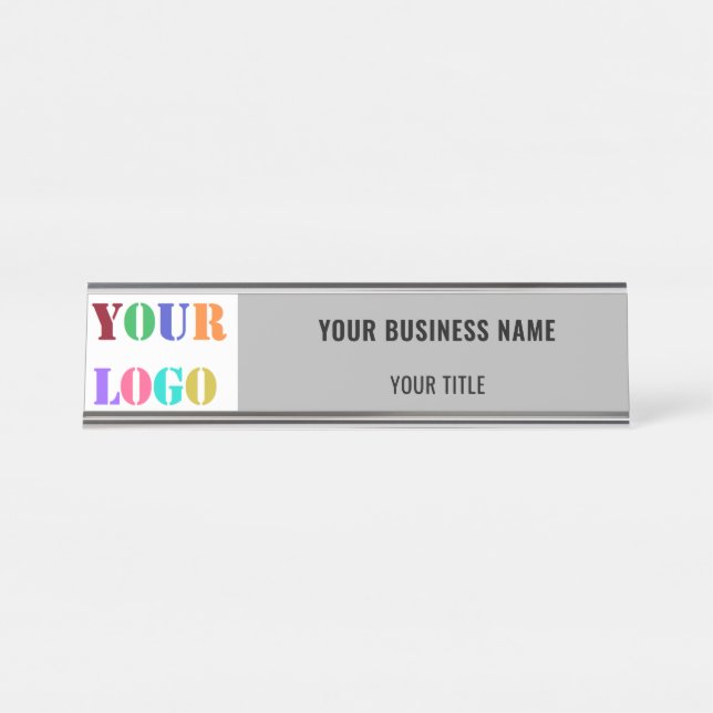 Your Branded Business Desk Name Plate Example (Front)