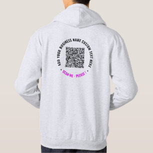 Your Branded Business Hoodie with QR Code and Text