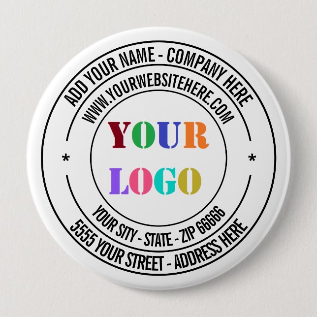 Your Branded Business Promotional Buttons Template (Front)