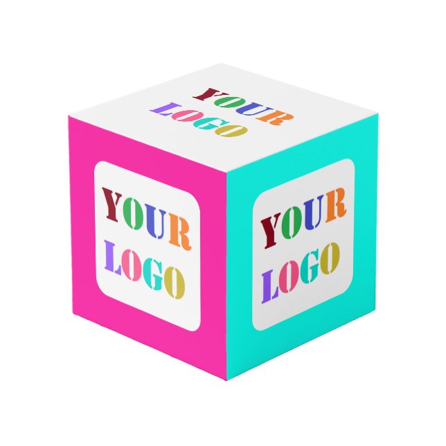 Your Branded Business Promotional Cube Template (Front Angled)