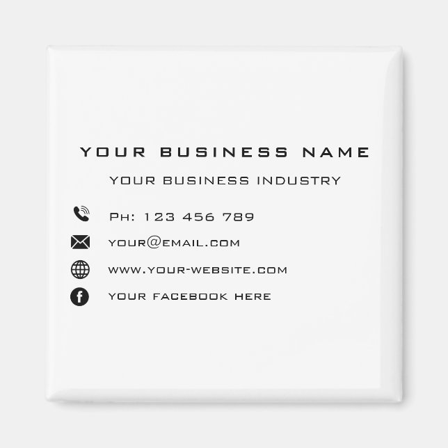 Your Branded Business Promotional Magnet Template (Front)