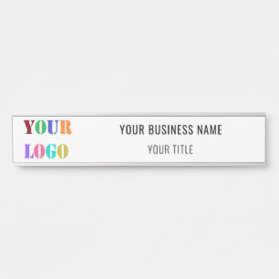 Your Branded Company Logo Name Door Sign Example