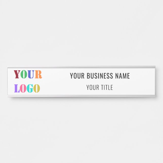 Your Branded Company Logo Name Door Sign Example (Front)