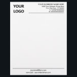 Your Branded Custom Business Letterhead Example<br><div class="desc">Custom Colors and Fonts - Design Your Own Personalized Business Letterhead Template with Logo - Add Your Logo - Image - Photo or QR Code / Name - Company / Address - Contact Information / more - Resize and move or remove and add elements / image with Customization tool. Choose...</div>