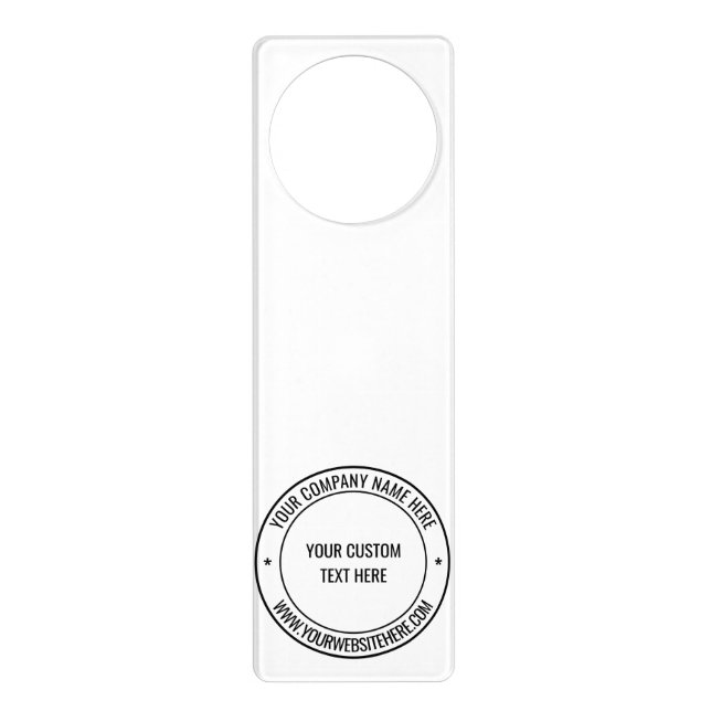 Your Branded Custom Text Door Hanger Template (Front)
