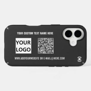 Your Branded Logo and QR Code iPhone Case Template
