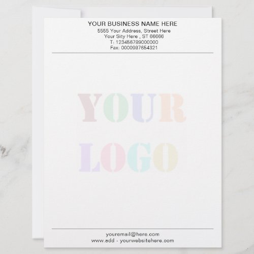Your Branded Logo and QR Code Letterhead Example