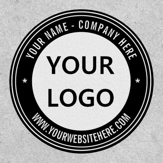 Your Branded Logo and Text Business Patch Template (Front)