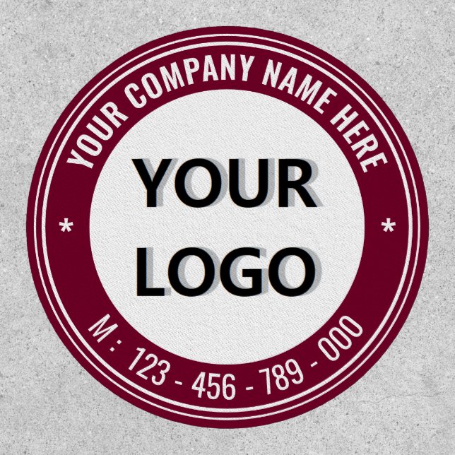 Your Branded Logo Business Round Patch Template (Front)