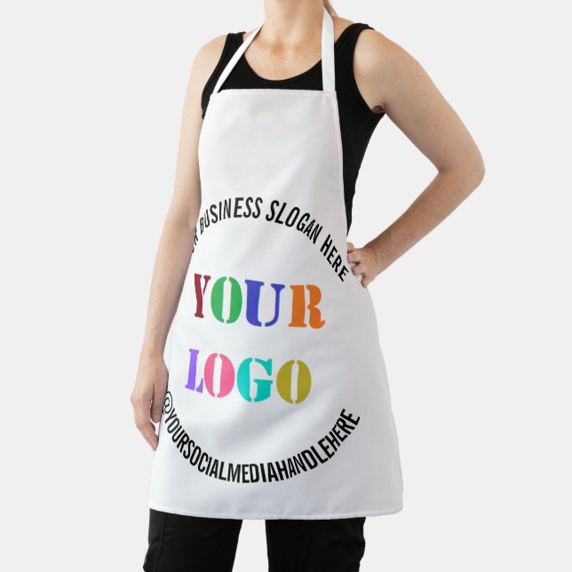 Your Branded Logo Text Social Media Apron Template (Insitu)
